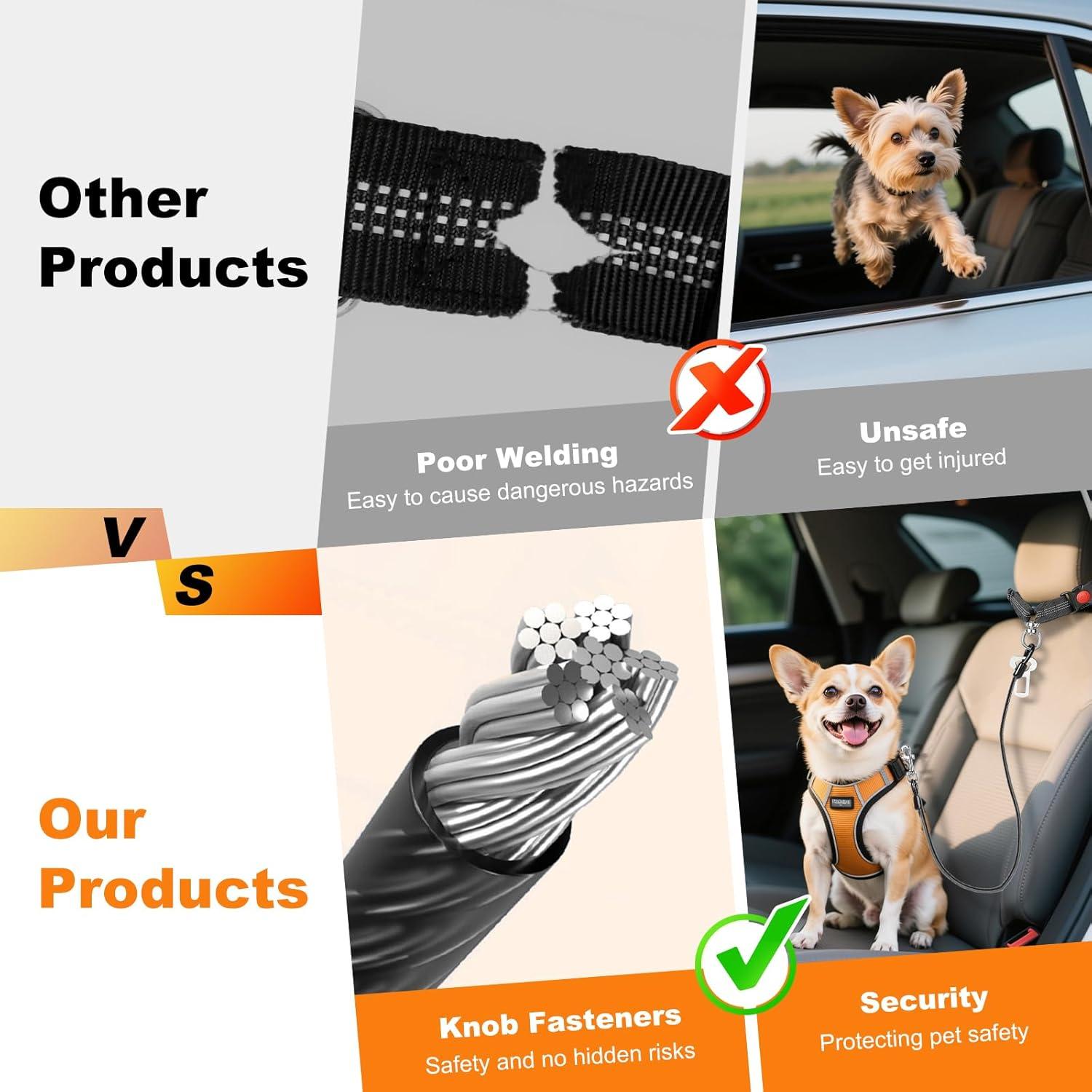 Cinturón de Seguridad para Perros Giiyoe 2 en 1 Alta Resistencia