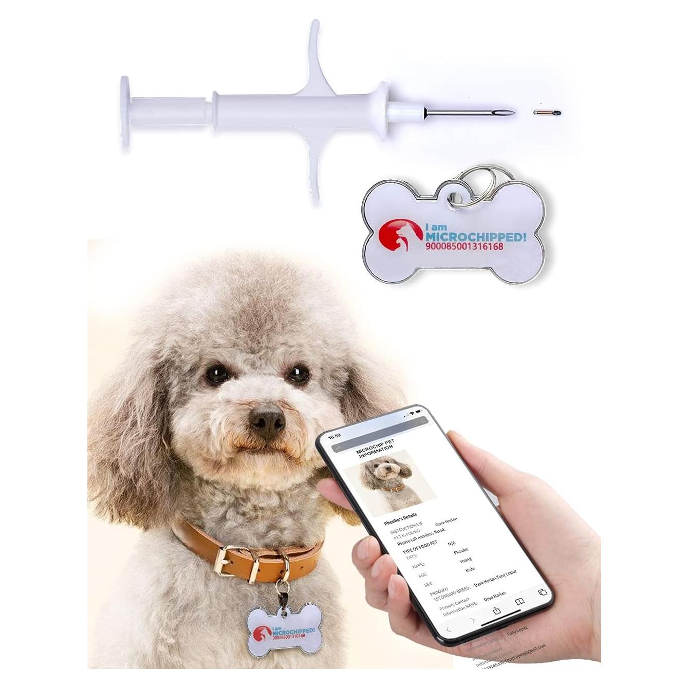 Kit de Microchip para Mascotas RexID 1.25x7mm - 2 Unidades