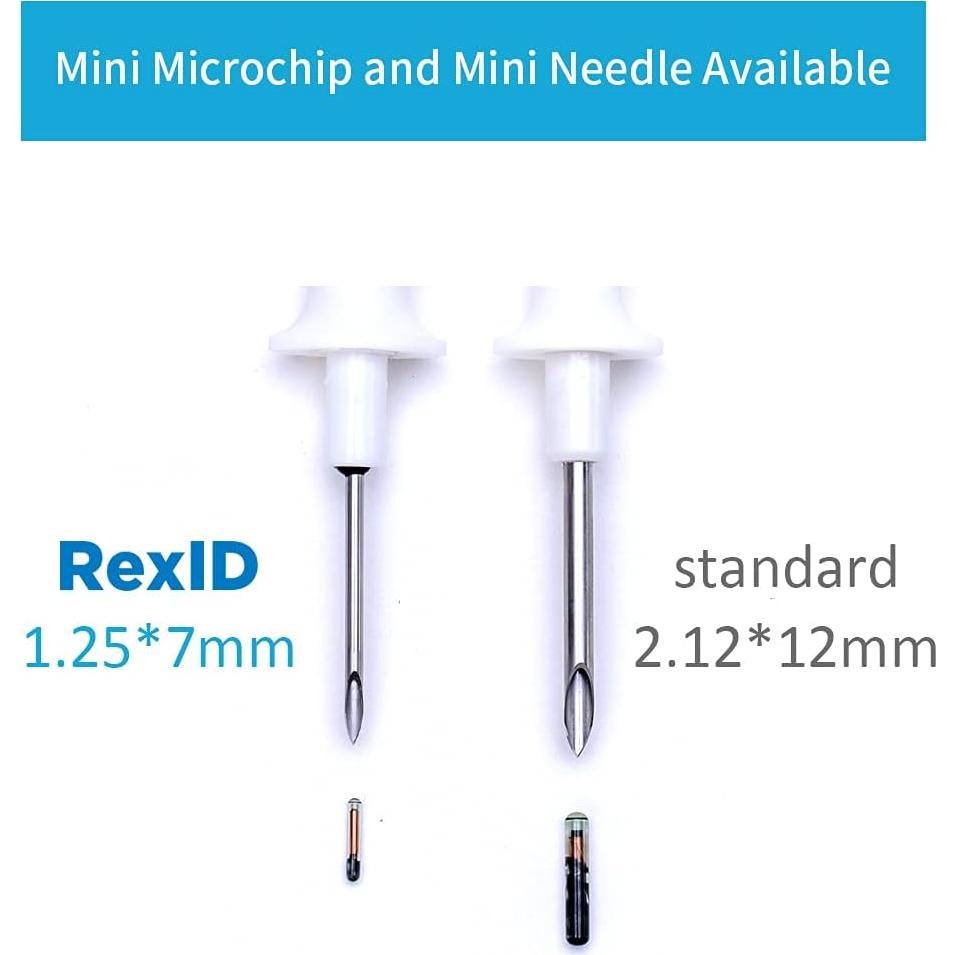 Kit de Microchip para Mascotas RexID 1.25x7mm - 2 Unidades