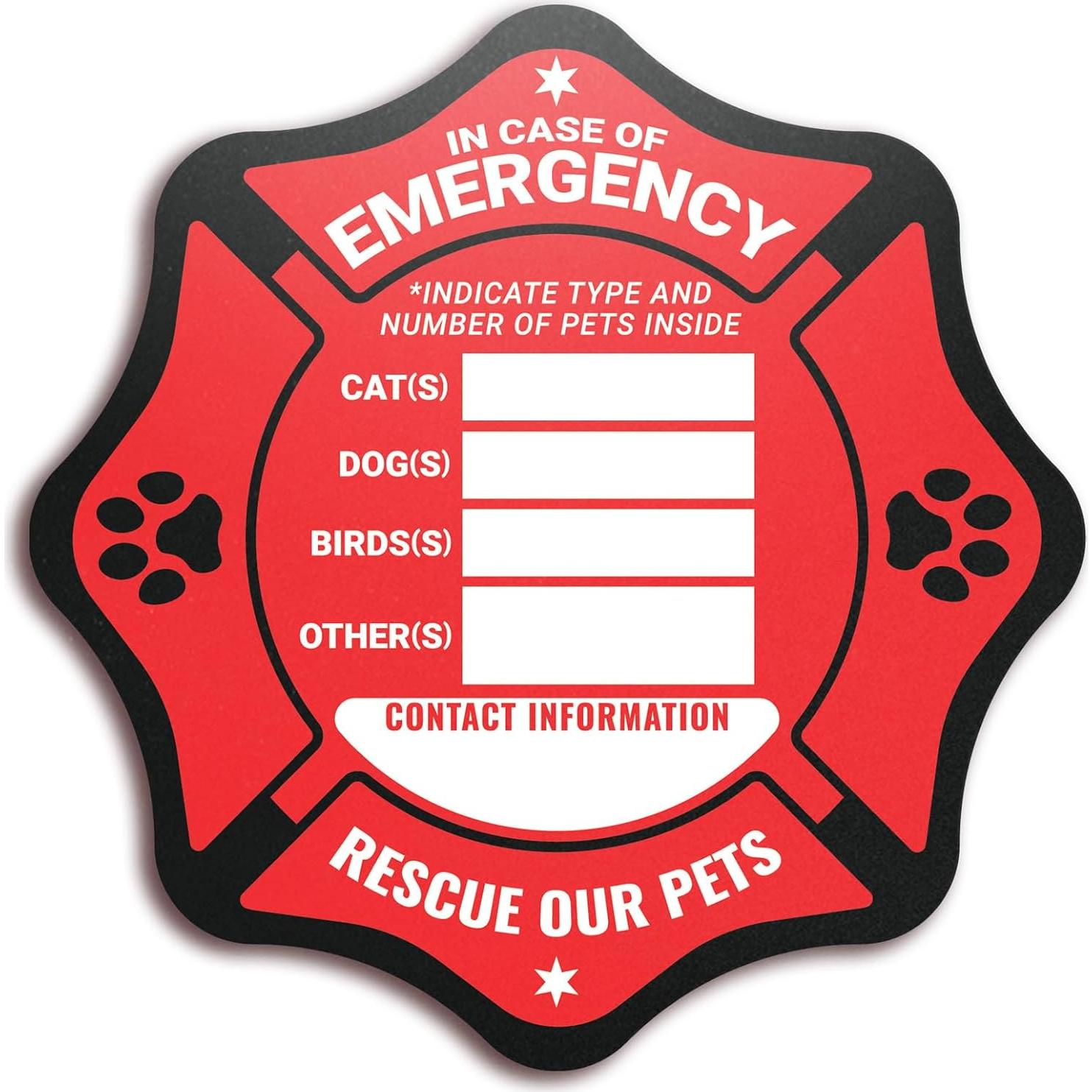 Imán de Emergencia KCD para Rescate de Mascotas - 12 cm