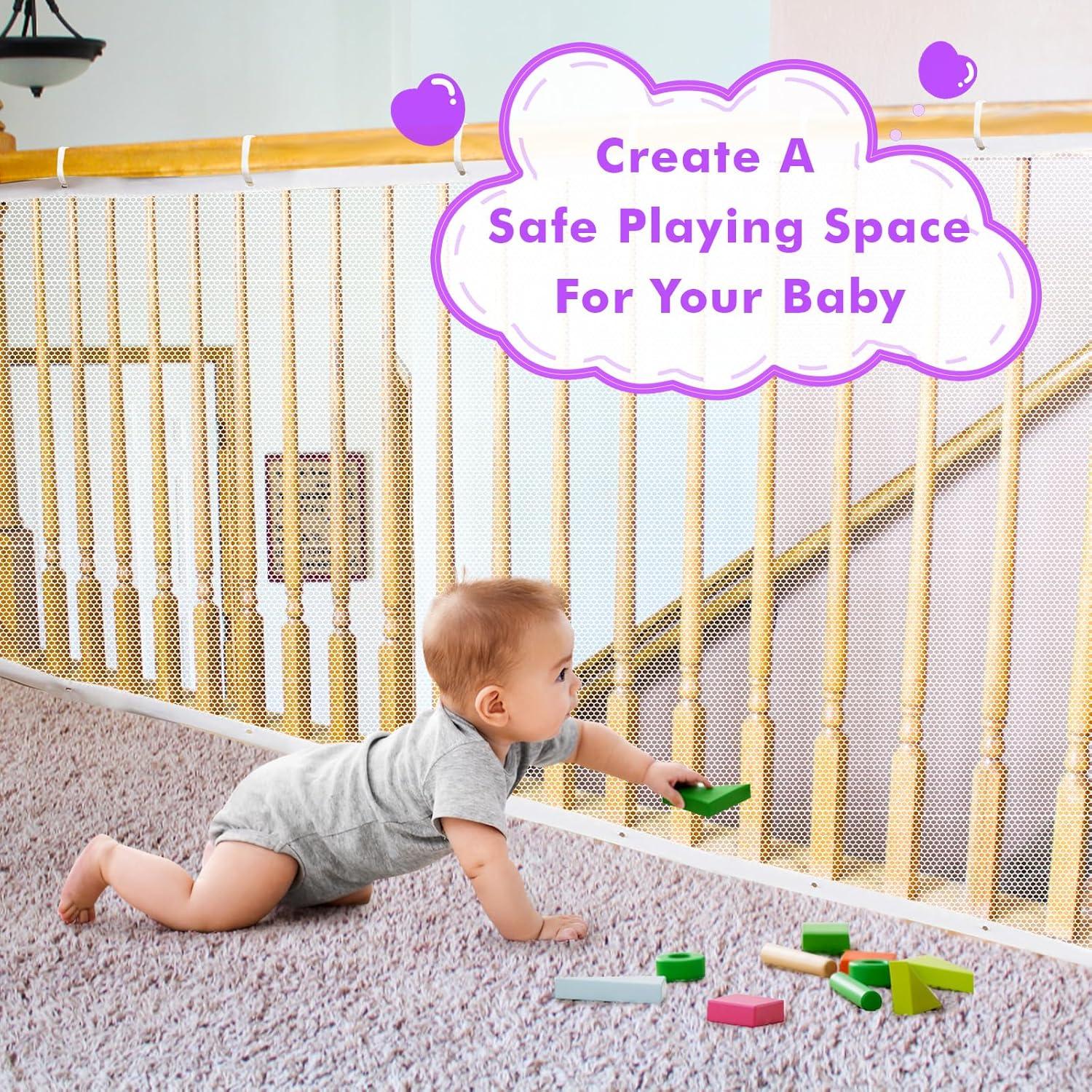 Guardabancos Tupi 3m x 0.9m - Red de Seguridad para Bebés y Mascotas