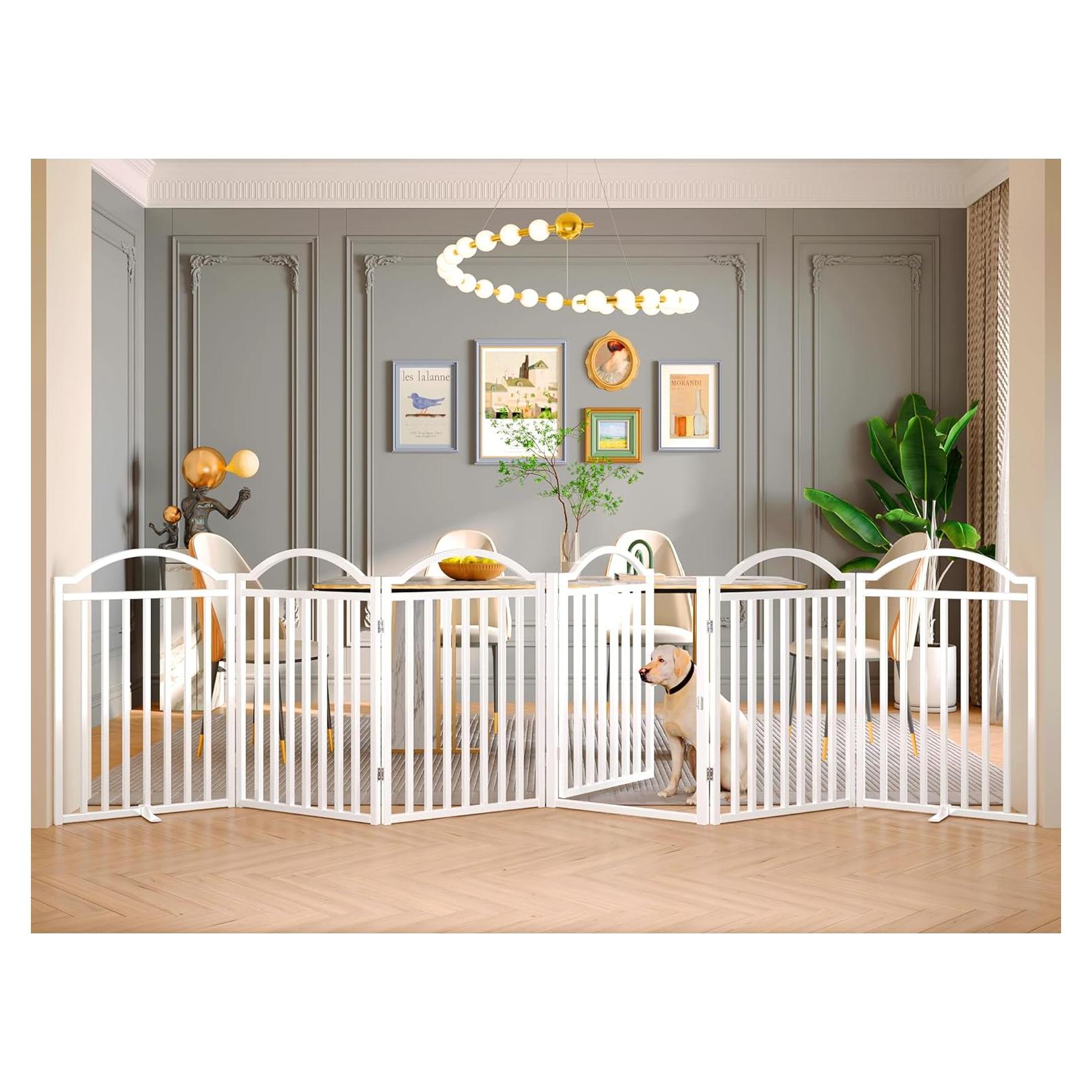 Puerta para Perros de Metal BHG 144x32 cm Plegable Sin Montaje