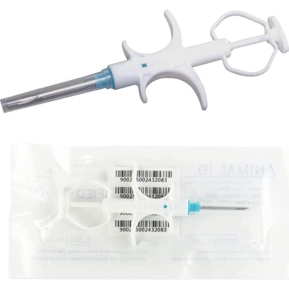 5 Microchips ISENVO 1.4x8mm 134.2kHz para Identificación de Mascotas