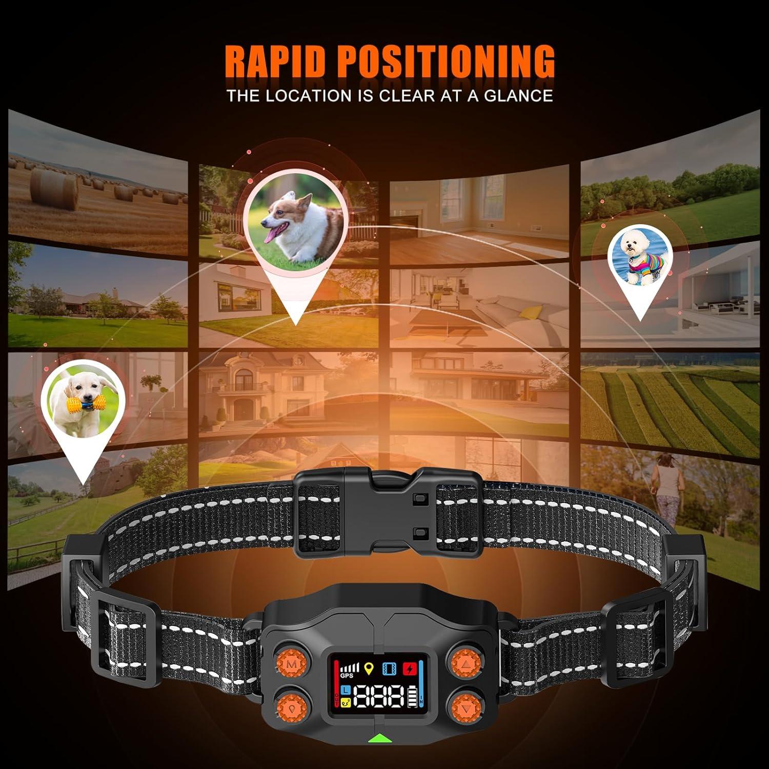 Sistema de Cerca Inalámbrica GPS para Perros Chwwen F830, 21-914m