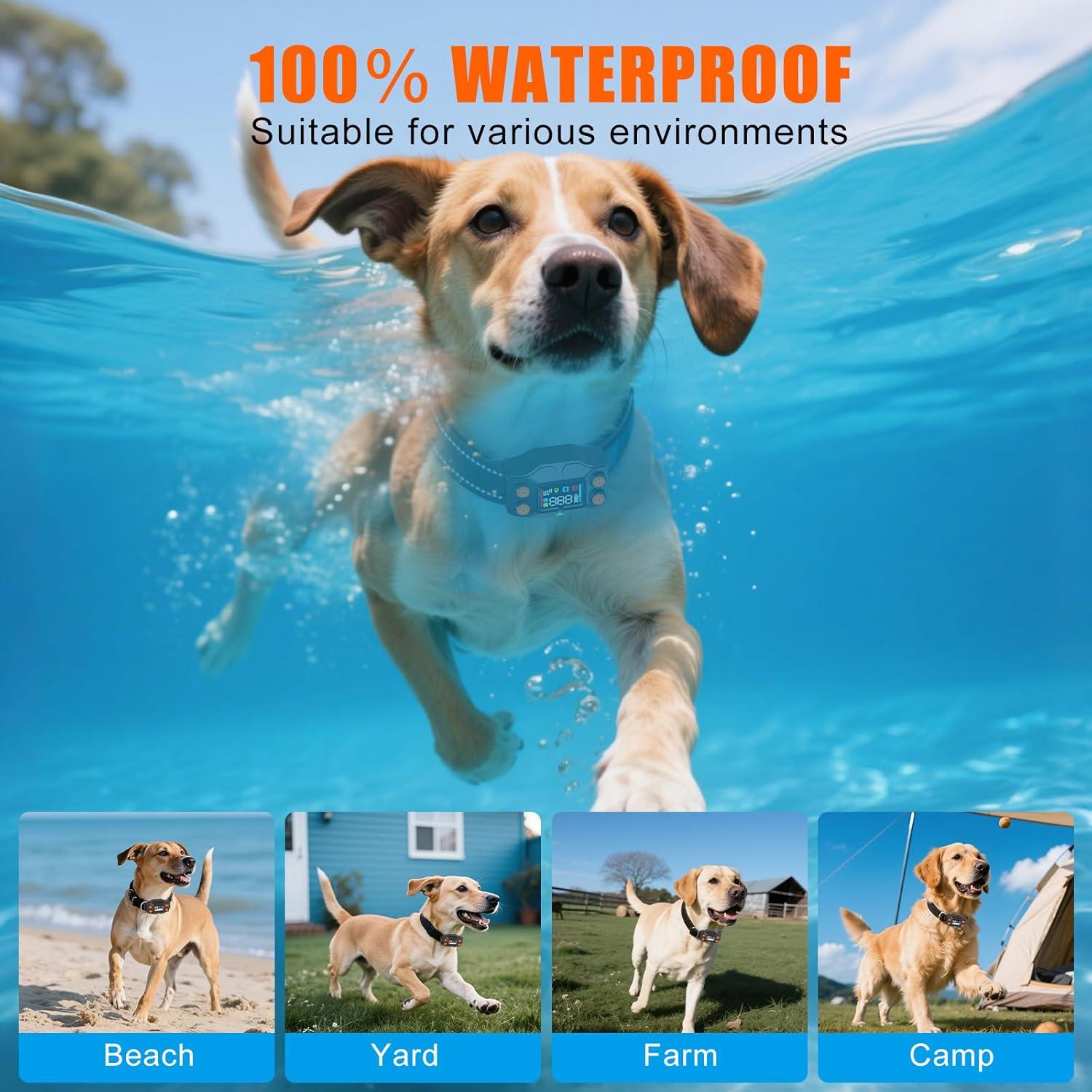 Sistema de Cerca Inalámbrica GPS para Perros Chwwen F830, 21-914m