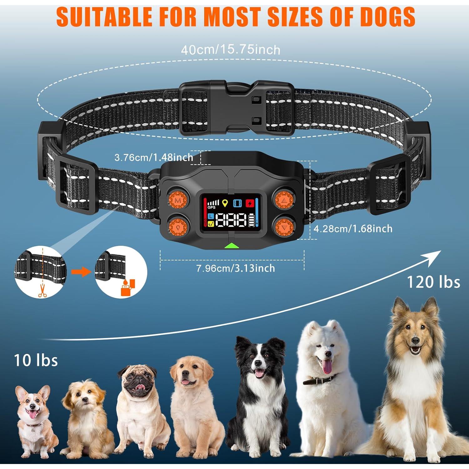 Sistema de Cerca Inalámbrica GPS para Perros Chwwen F830, 21-914m