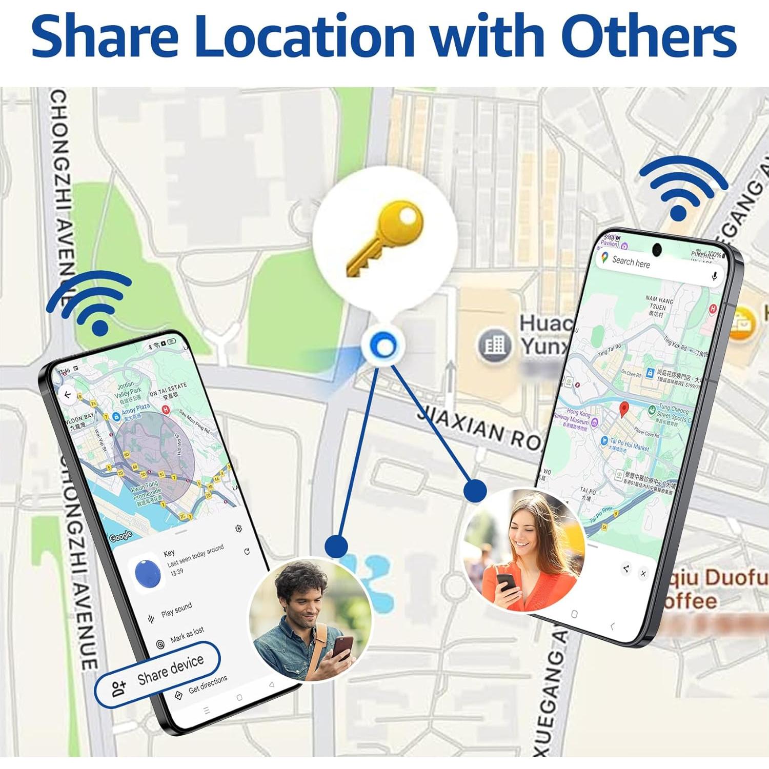 Etiquetas de Rastreo Bluetooth LocGuaxrd - Paquete de 4 para Android