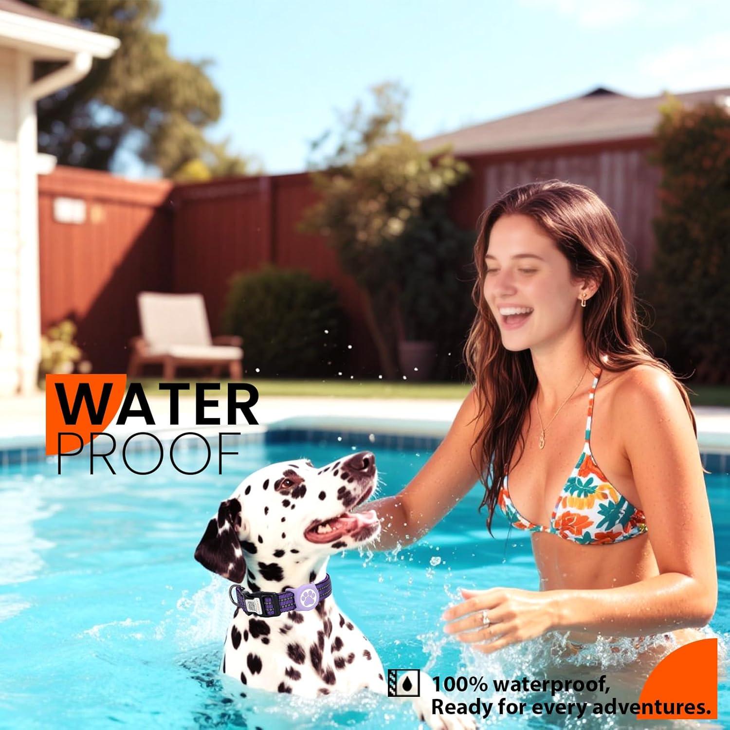 Collar para Perros Medianos ilFindYou AirTag IP68 Reflectante