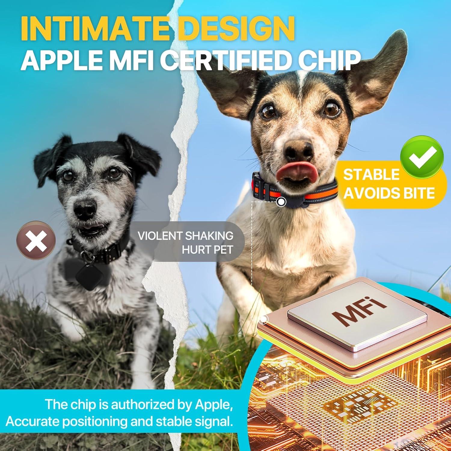 Collar de Rastreo FinderTag para Perros y Gatos - Sin Cuota Mensual, Compatible con Apple