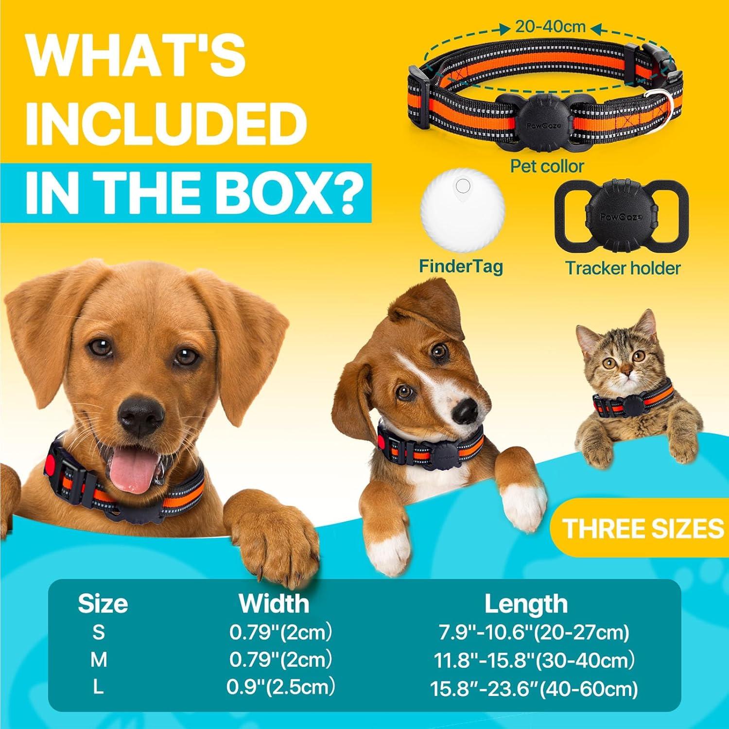 Collar de Rastreo FinderTag para Perros y Gatos - Sin Cuota Mensual, Compatible con Apple