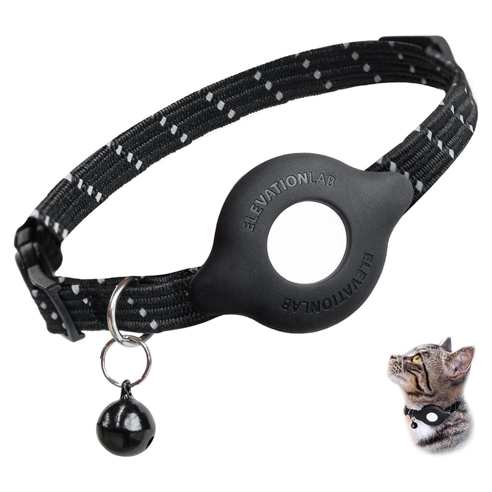 Collar para Gato Elevation Lab AirTag Negro - Ajustable 20-28.5 cm