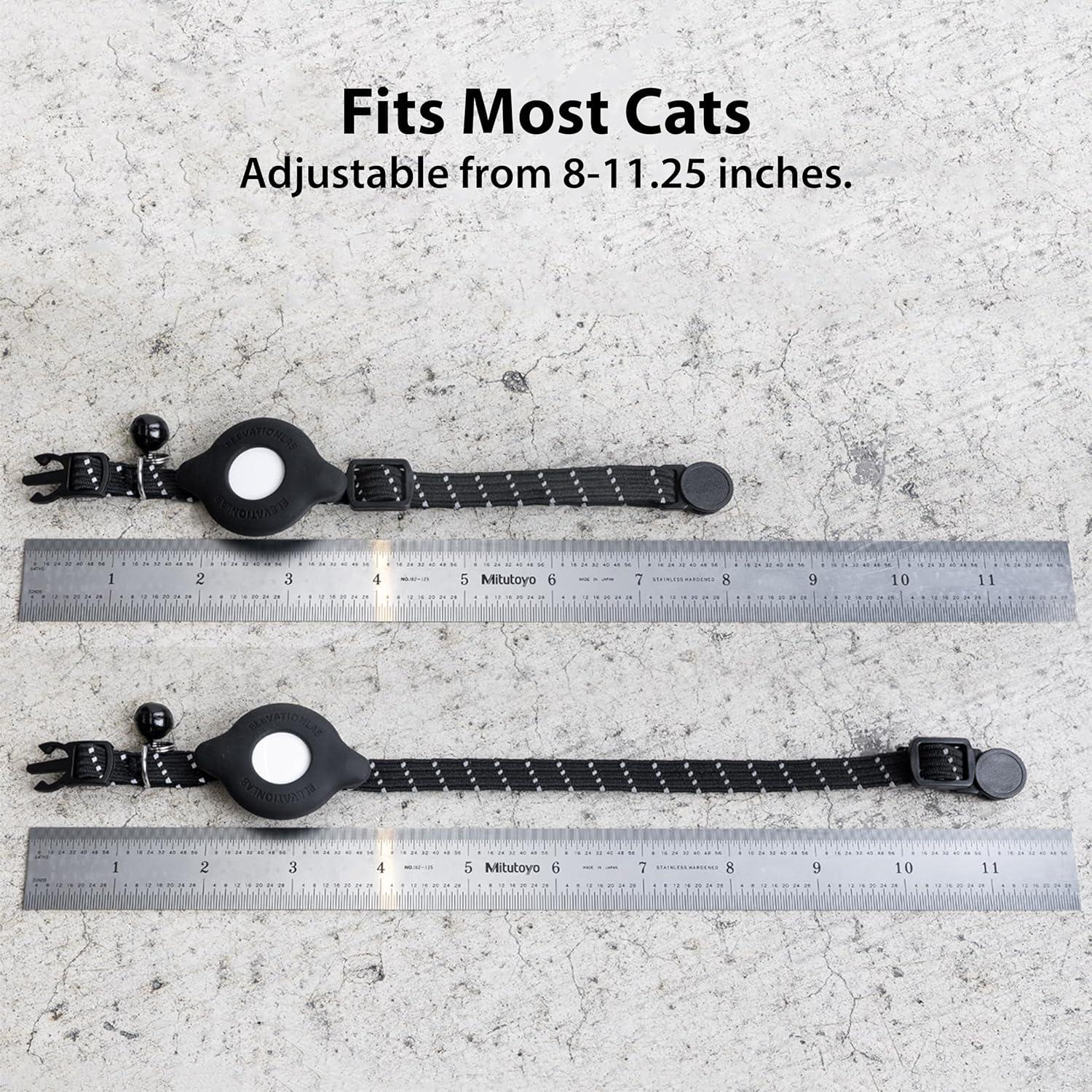 Collar para Gato Elevation Lab AirTag Negro - Ajustable 20-28.5 cm