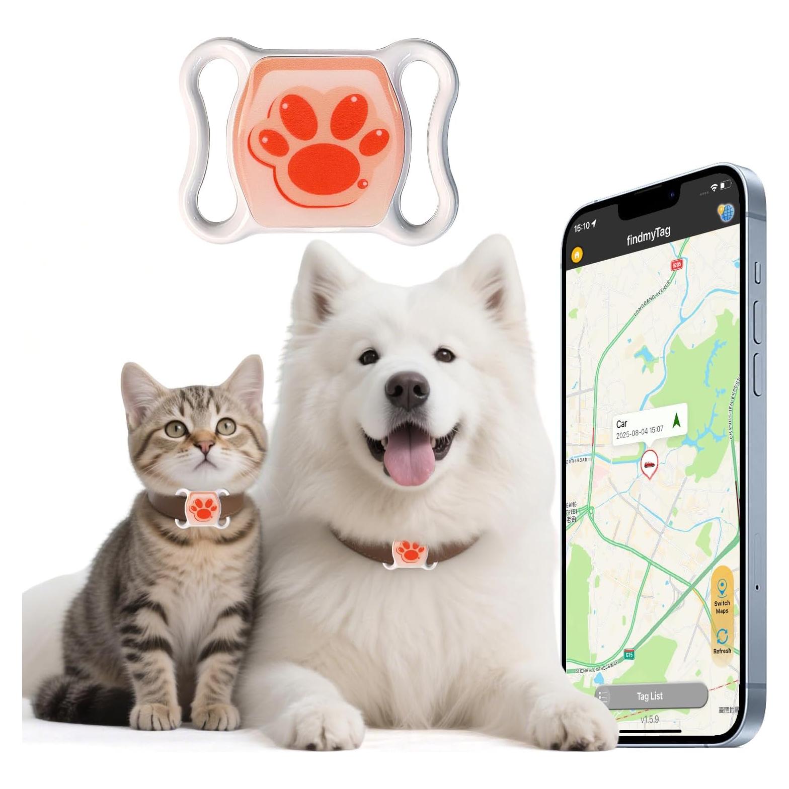Rastreador GPS para mascotas VKAFW - Ligero, impermeable, sin suscripción