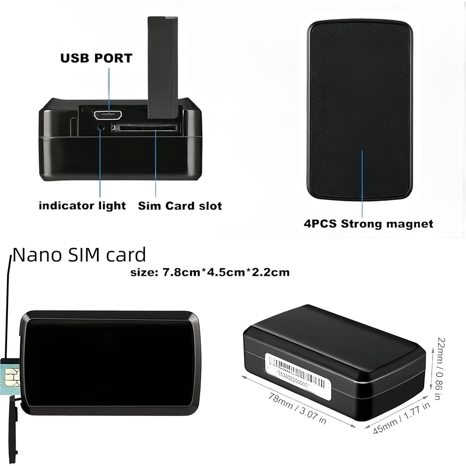 Rastreador GPS Portátil Yangtongjixies LM002D Impermeable