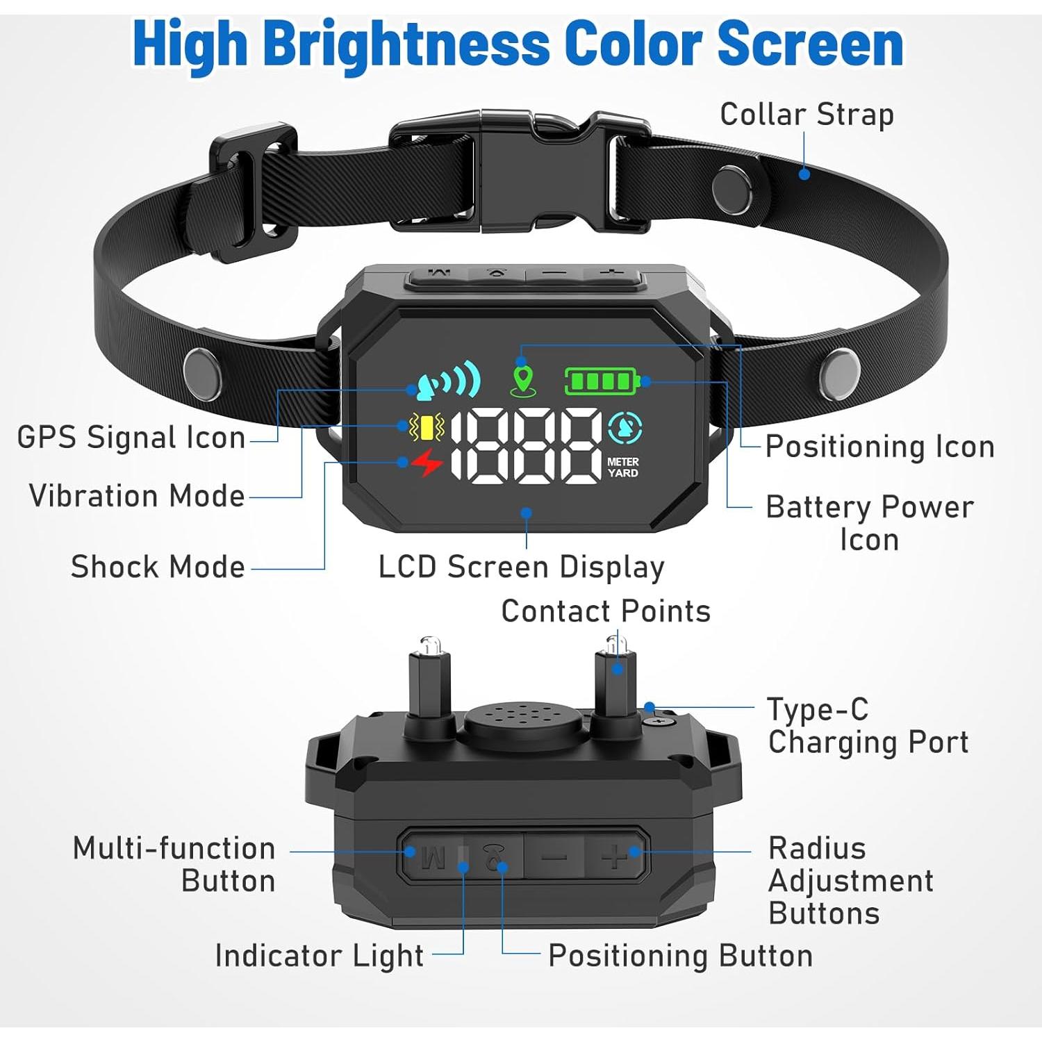 Cerca Inalámbrica para Perros VERSMELO TZ-726 GPS 30-1828m