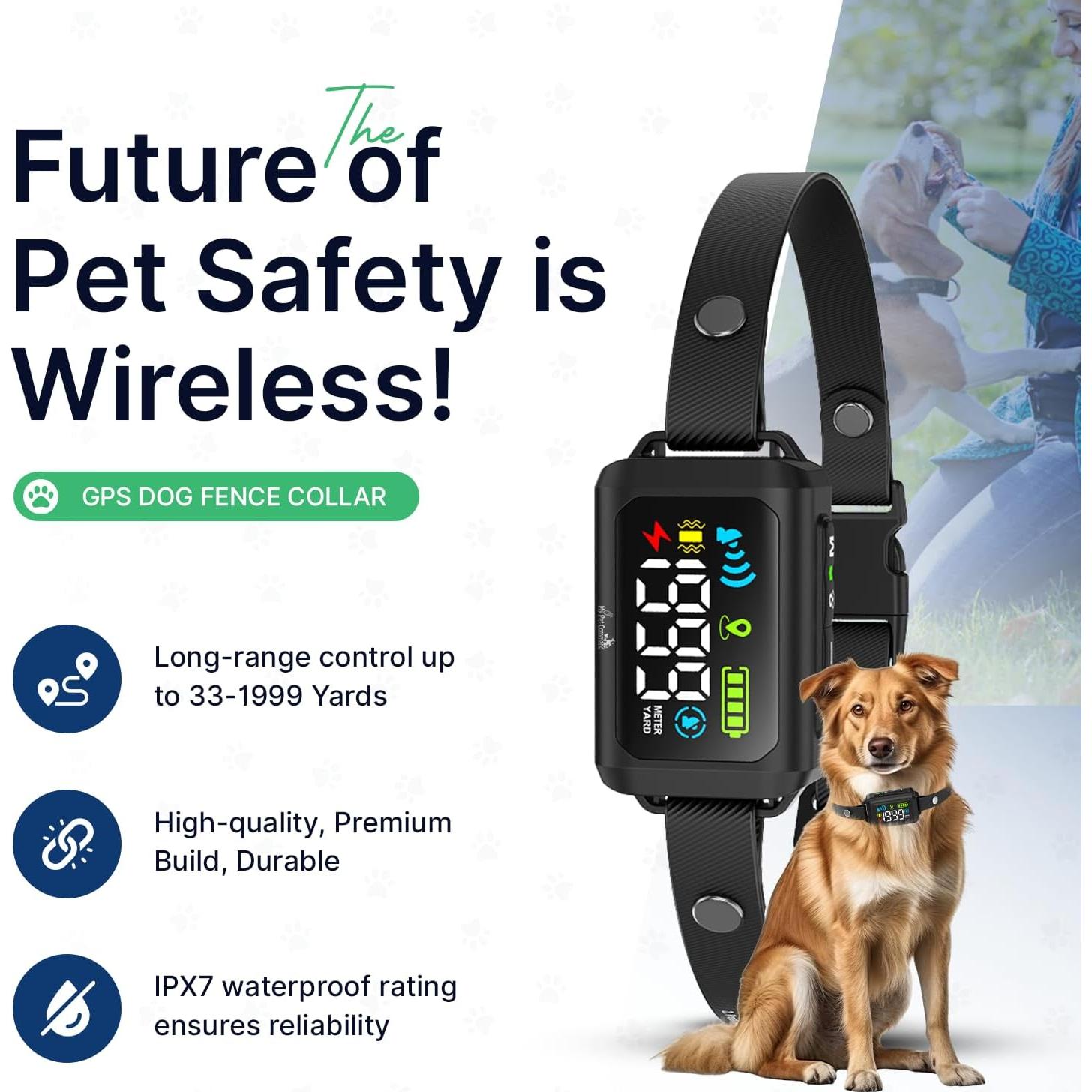 Collar GPS Inalámbrico para Perros My Pet Command 2024