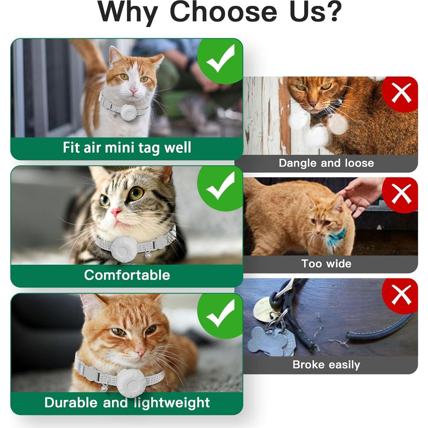 Collar GPS para Gatos ZITTZ - Sin Cuota Mensual, Blanco