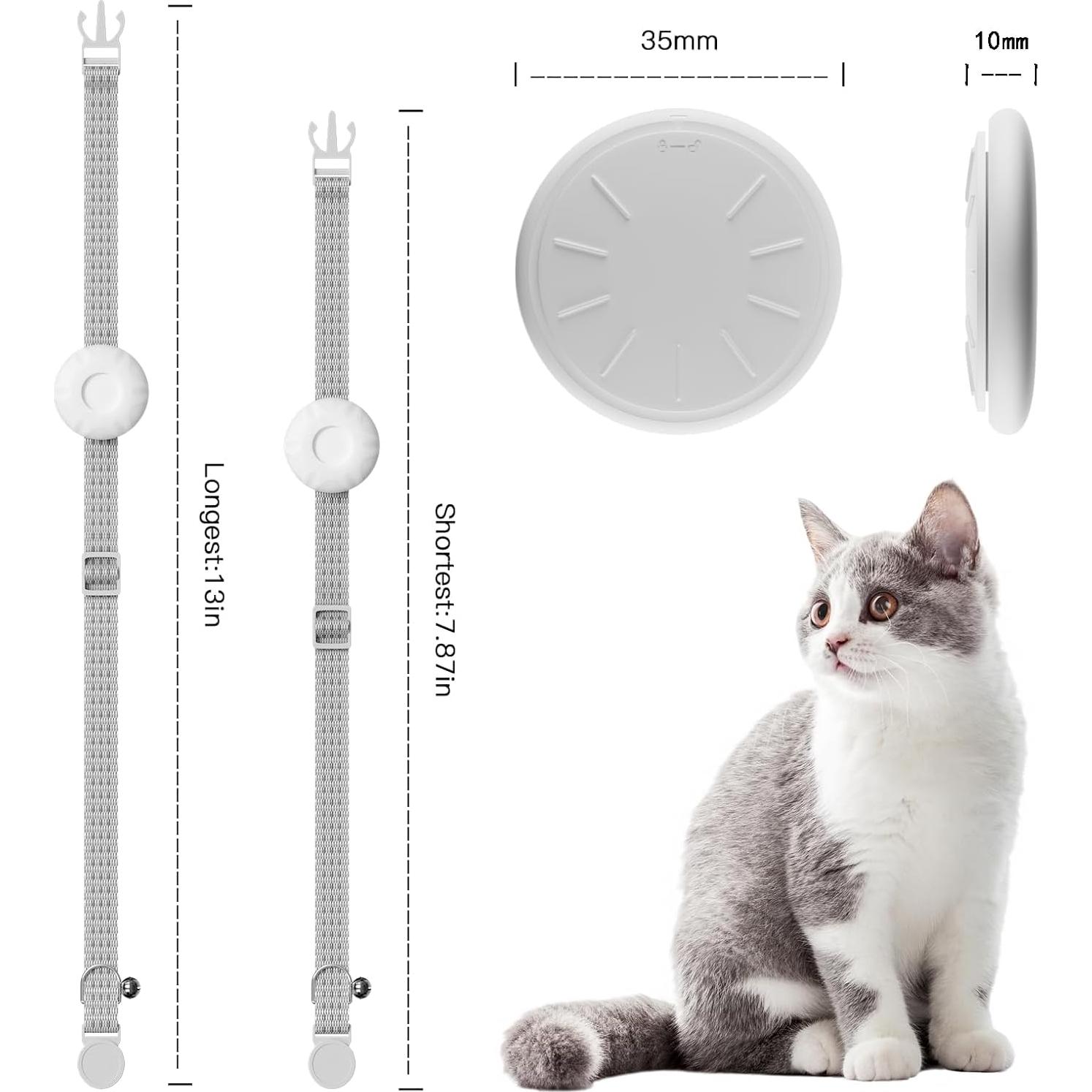 Collar GPS para Gatos ZITTZ - Sin Cuota Mensual, Blanco