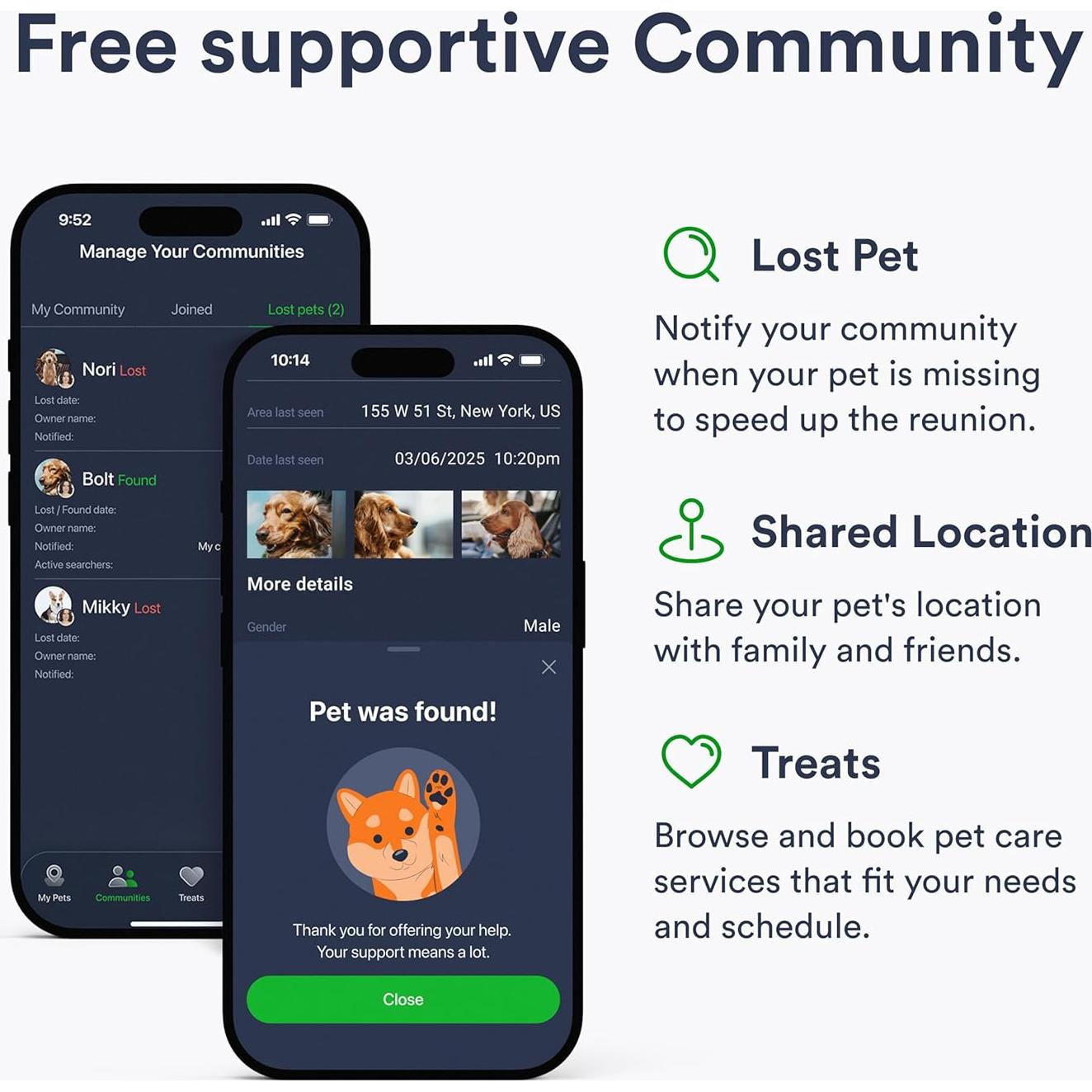 Rastreador GPS para Perros Petloc8 - Impermeable, 7 Días Batería