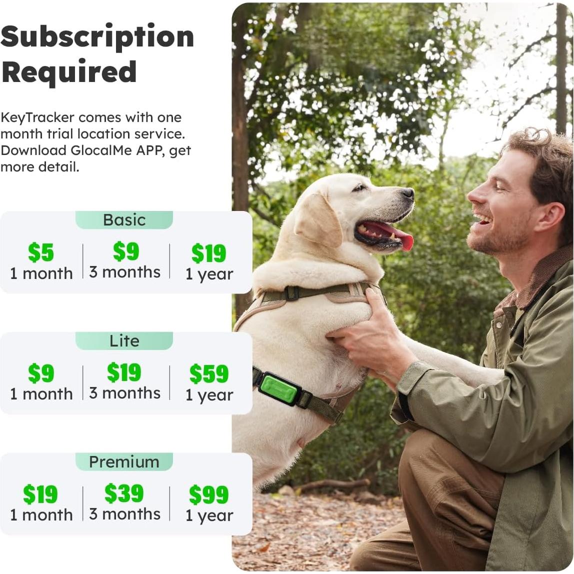 Rastreador GPS GlocalMe KeyTracker para Perros - Impermeable