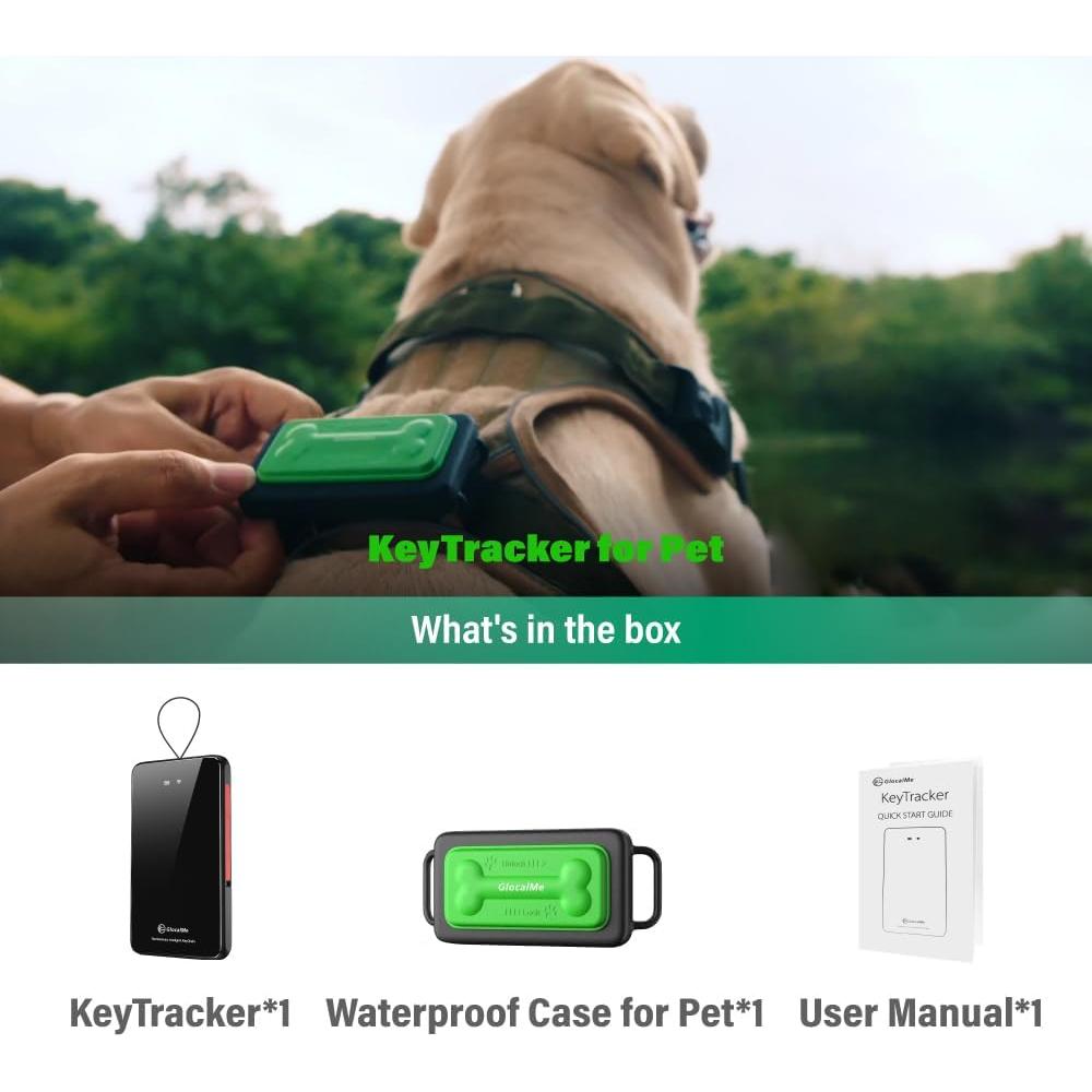 Rastreador GPS GlocalMe KeyTracker para Perros - Impermeable