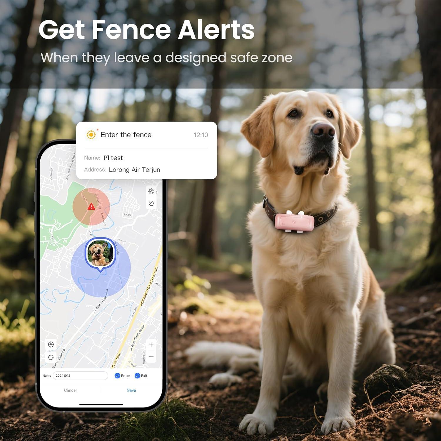 Rastreador GPS Mini TSKWUDA Impermeable para Gatos y Perros