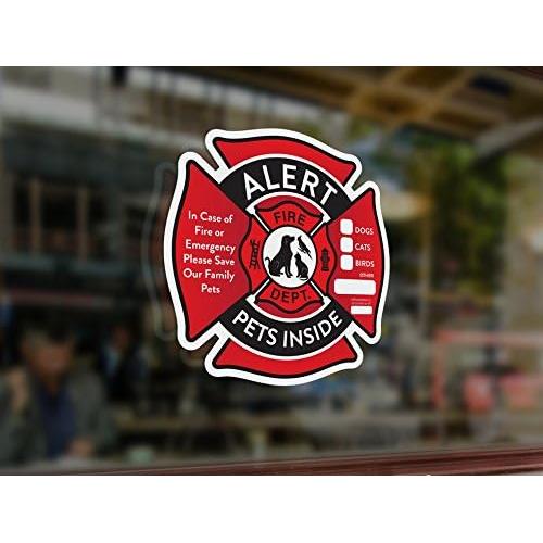 Pegatinas de Alerta de Mascotas DuraPaws - 4 Unidades 12 cm