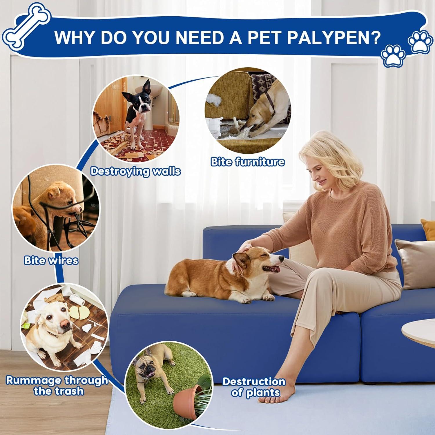 Parque para Cachorros XVISHX 106x106x51 cm con Cubierta