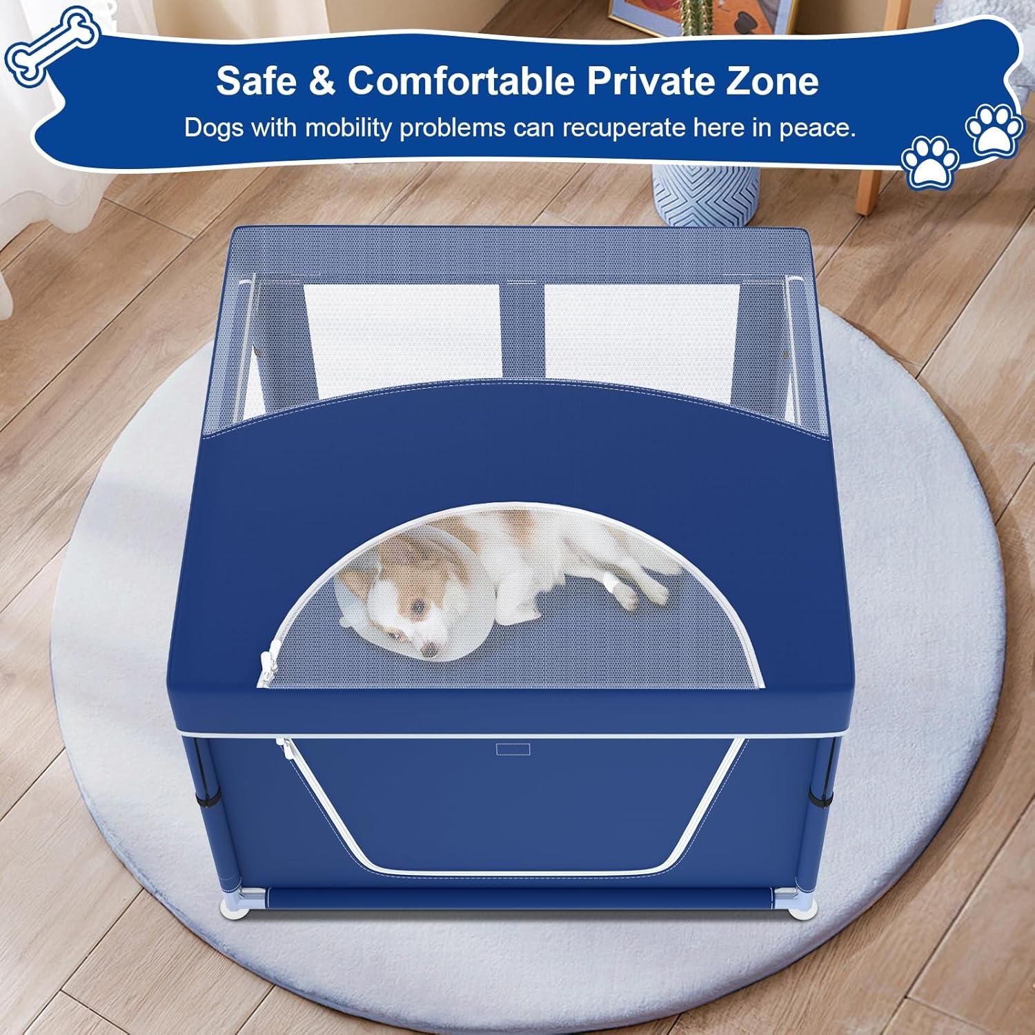 Parque para Cachorros XVISHX 106x106x51 cm con Cubierta