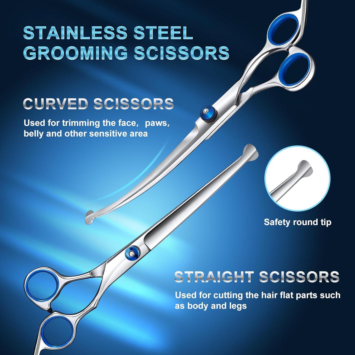 Juego de Tijeras de Aseo para Perros Odoland - Kit Completo