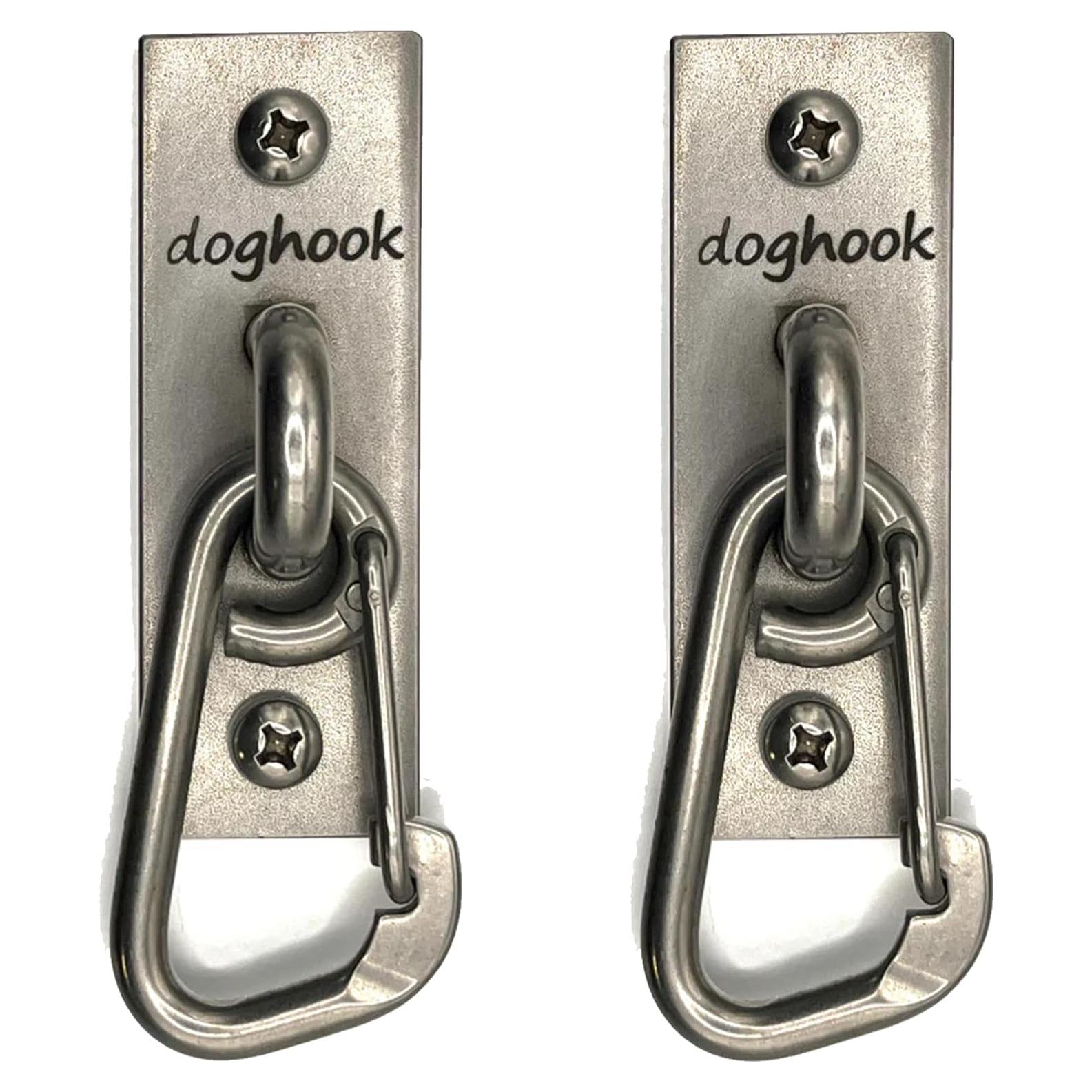 Gancho Canino Doghook - Soporte de Correa de Acero Inoxidable 2 Unidades