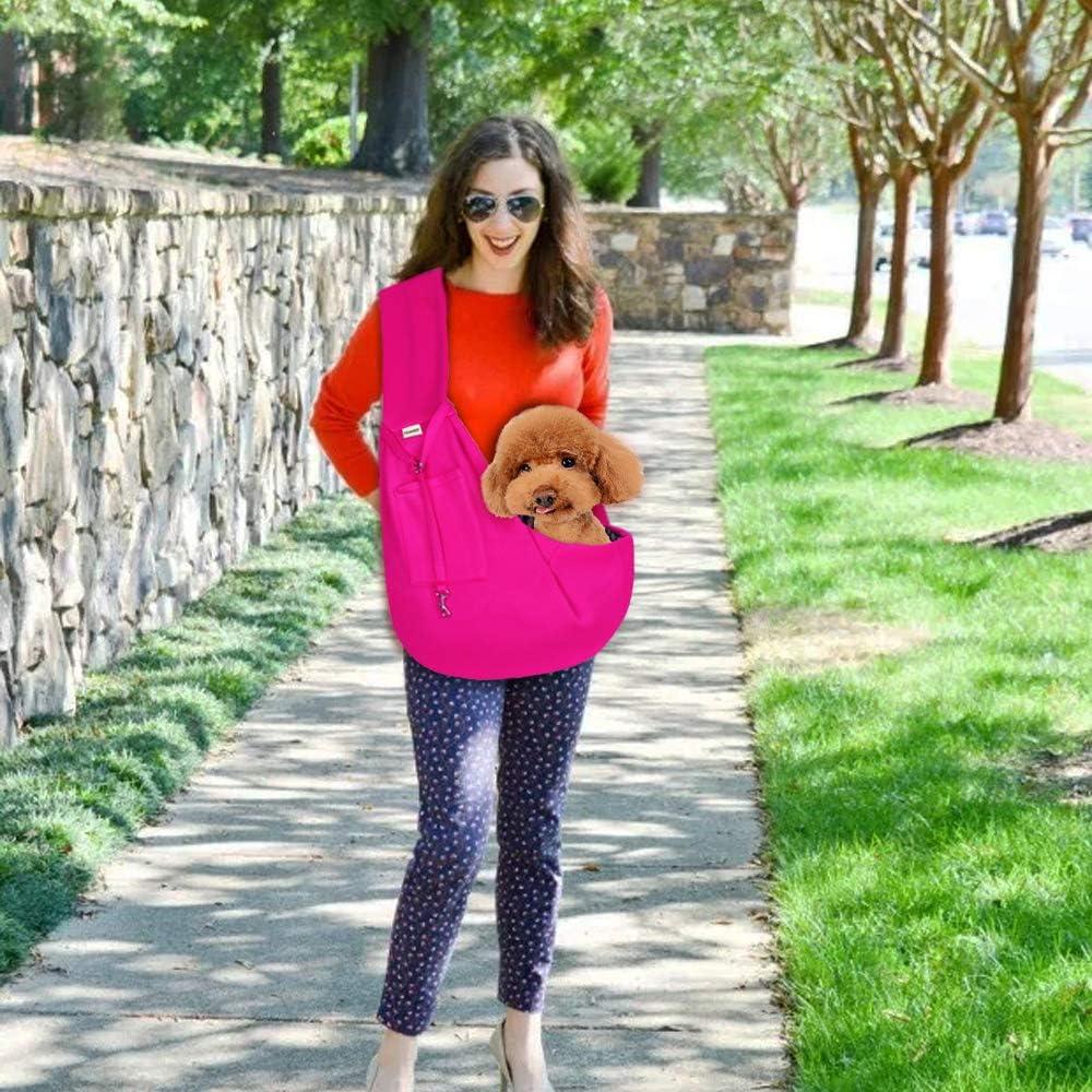 Bolsa Transportín para Mascotas Pequeñas FDJASGY Rojo Rosa