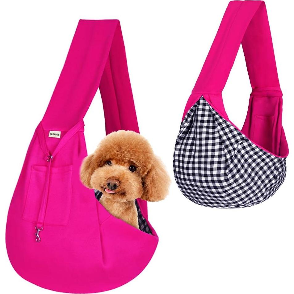 Bolsa Transportín para Mascotas Pequeñas FDJASGY Rojo Rosa