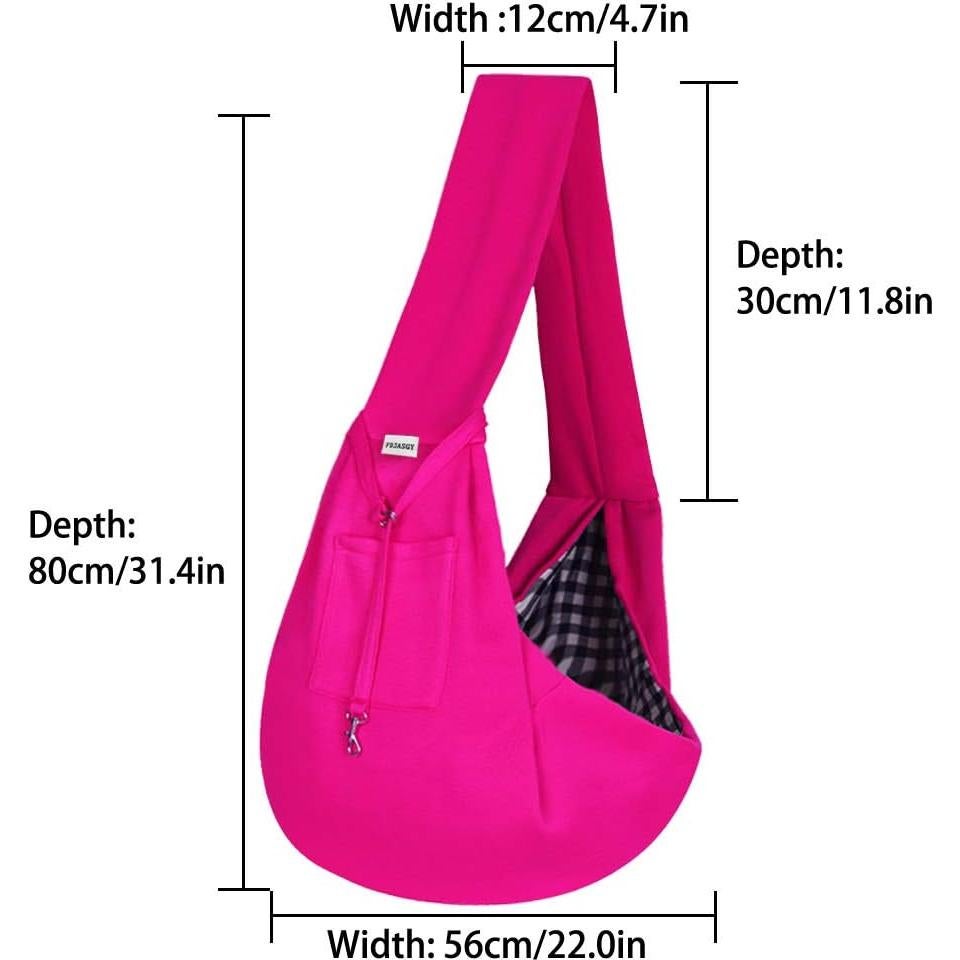 Bolsa Transportín para Mascotas Pequeñas FDJASGY Rojo Rosa