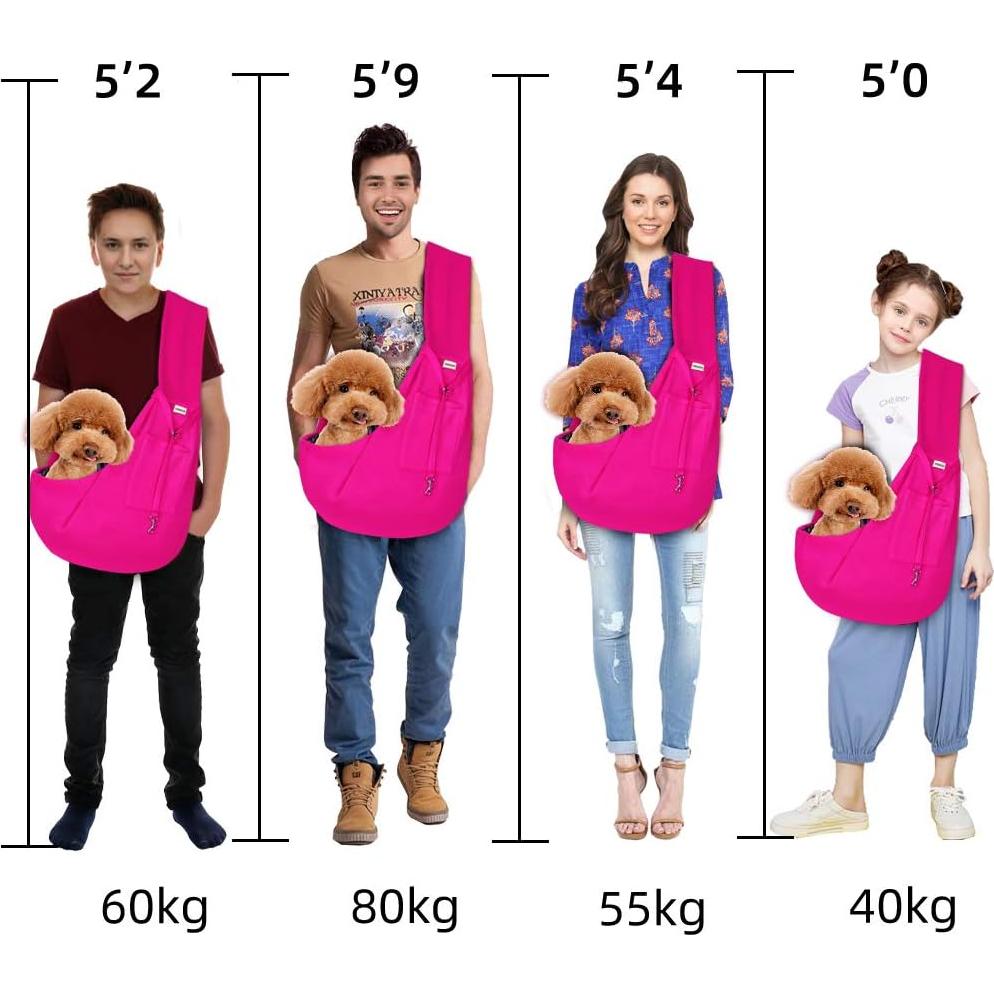 Bolsa Transportín para Mascotas Pequeñas FDJASGY Rojo Rosa