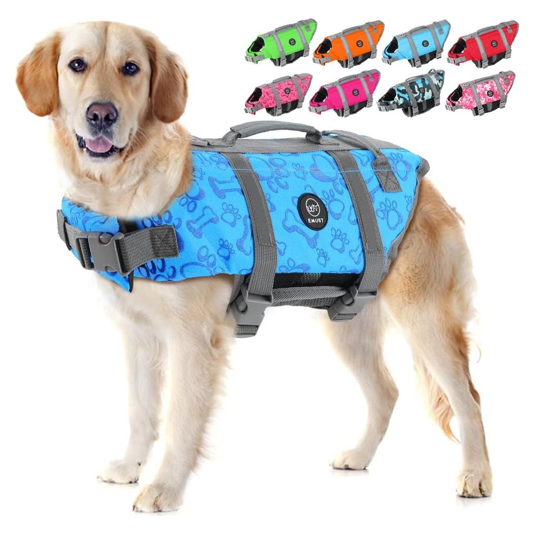 Chaleco Salvavidas para Perros EMUST XL Azul Ajustable