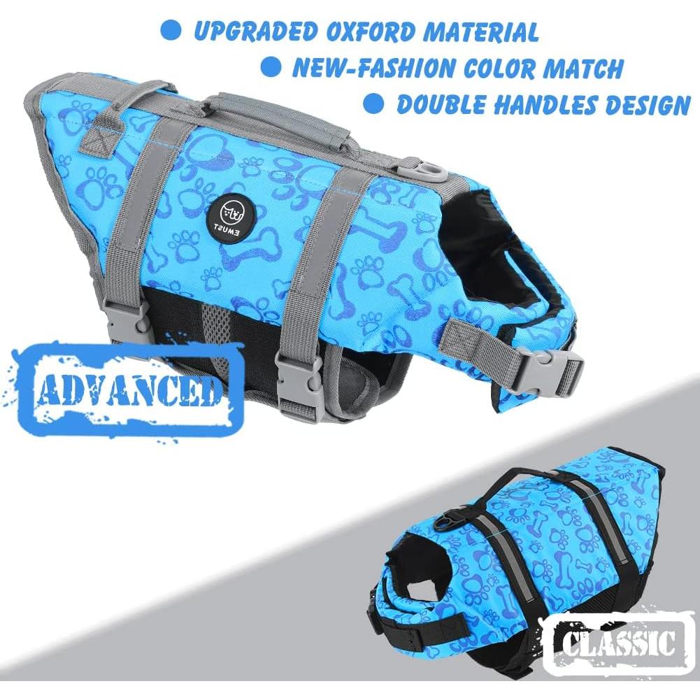 Chaleco Salvavidas para Perros EMUST XL Azul Ajustable