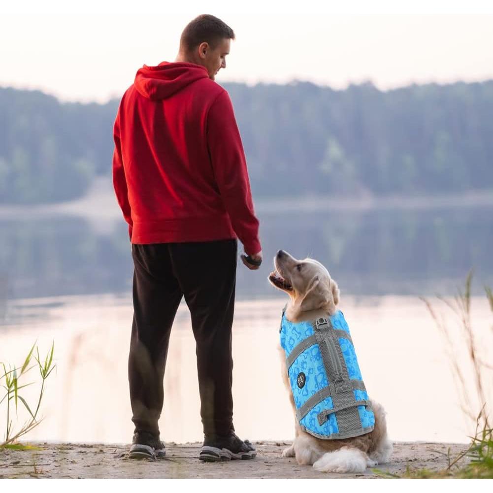 Chaleco Salvavidas para Perros EMUST XL Azul Ajustable