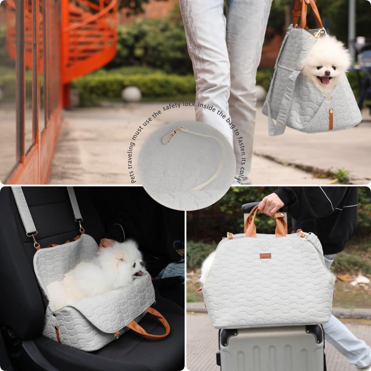 Bolsa Transportadora para Perro Pequeño PATAZONE Gris 40x27cm