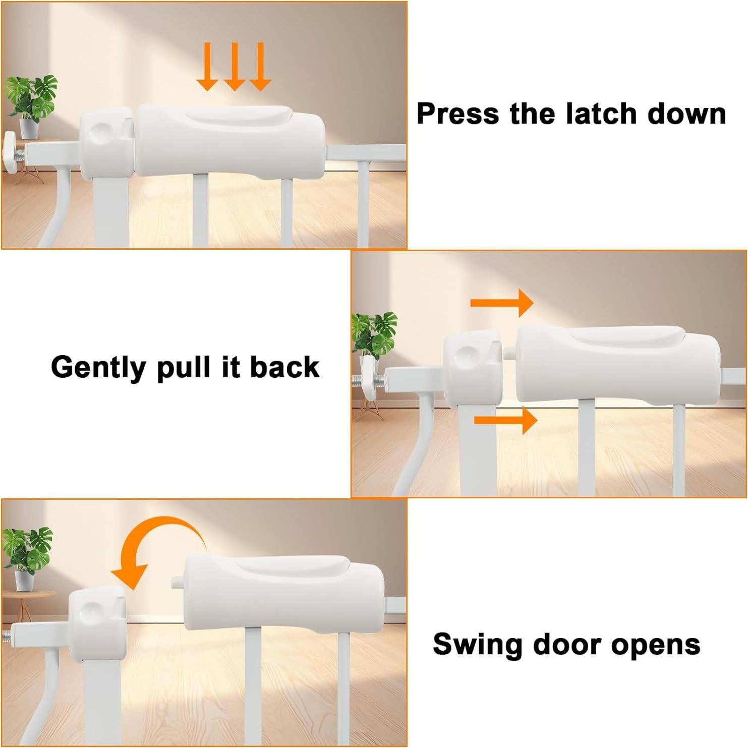 Puerta de Seguridad para Bebés Hooen Metal Ajustable 73-86 cm