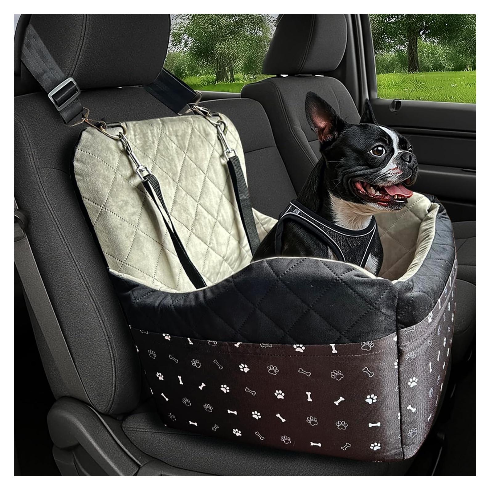Asiento de Coche para Perros OtterPets - Arnés XS, 46.7x25.4 cm