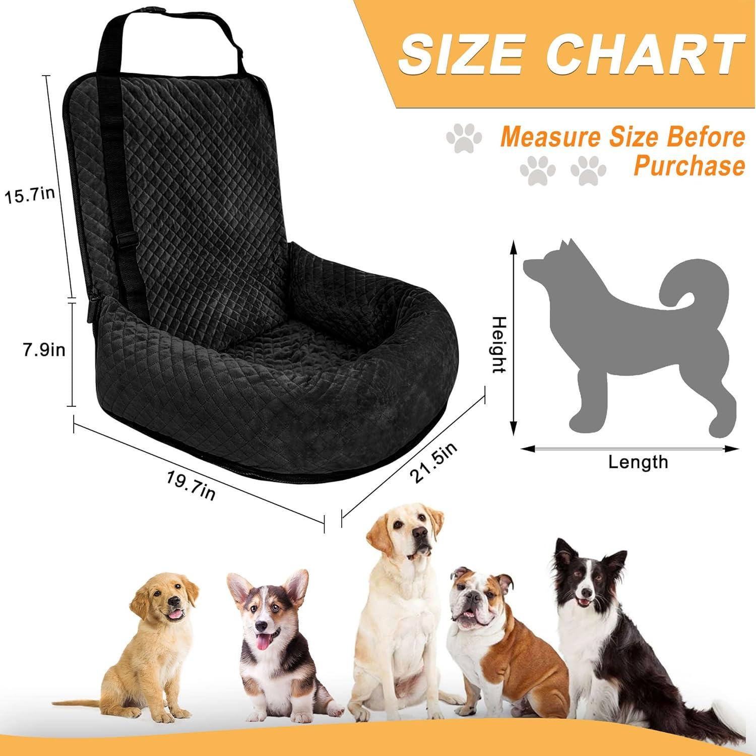 Asiento de Coche para Perros Sephyroth Negro 50.8x50.8 cm