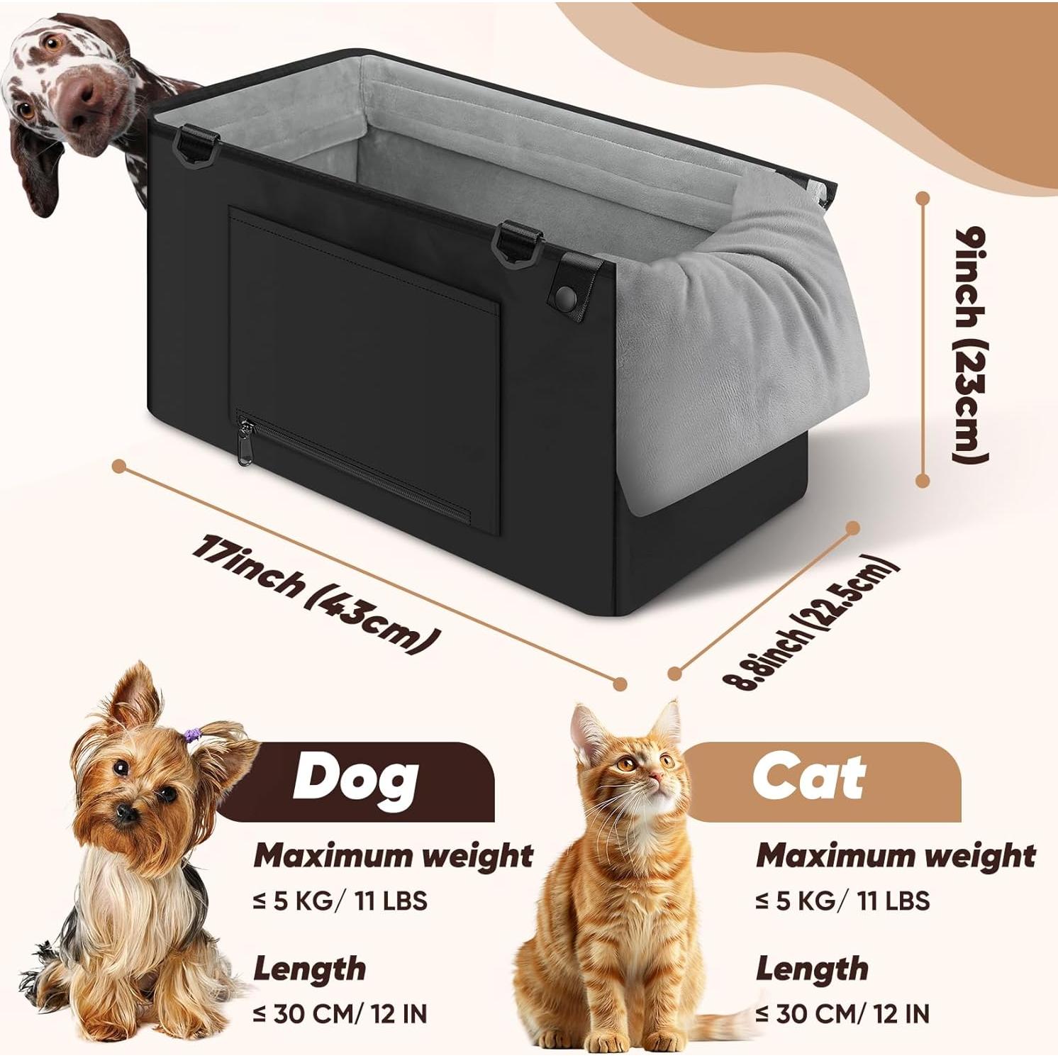 Asiento Elevador para Perros QUMY Negro hasta 5kg