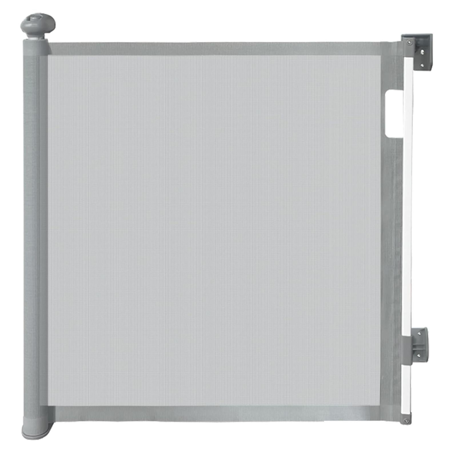 Puerta Retráctil de Seguridad para Bebés y Mascotas 84x160 cm Gris