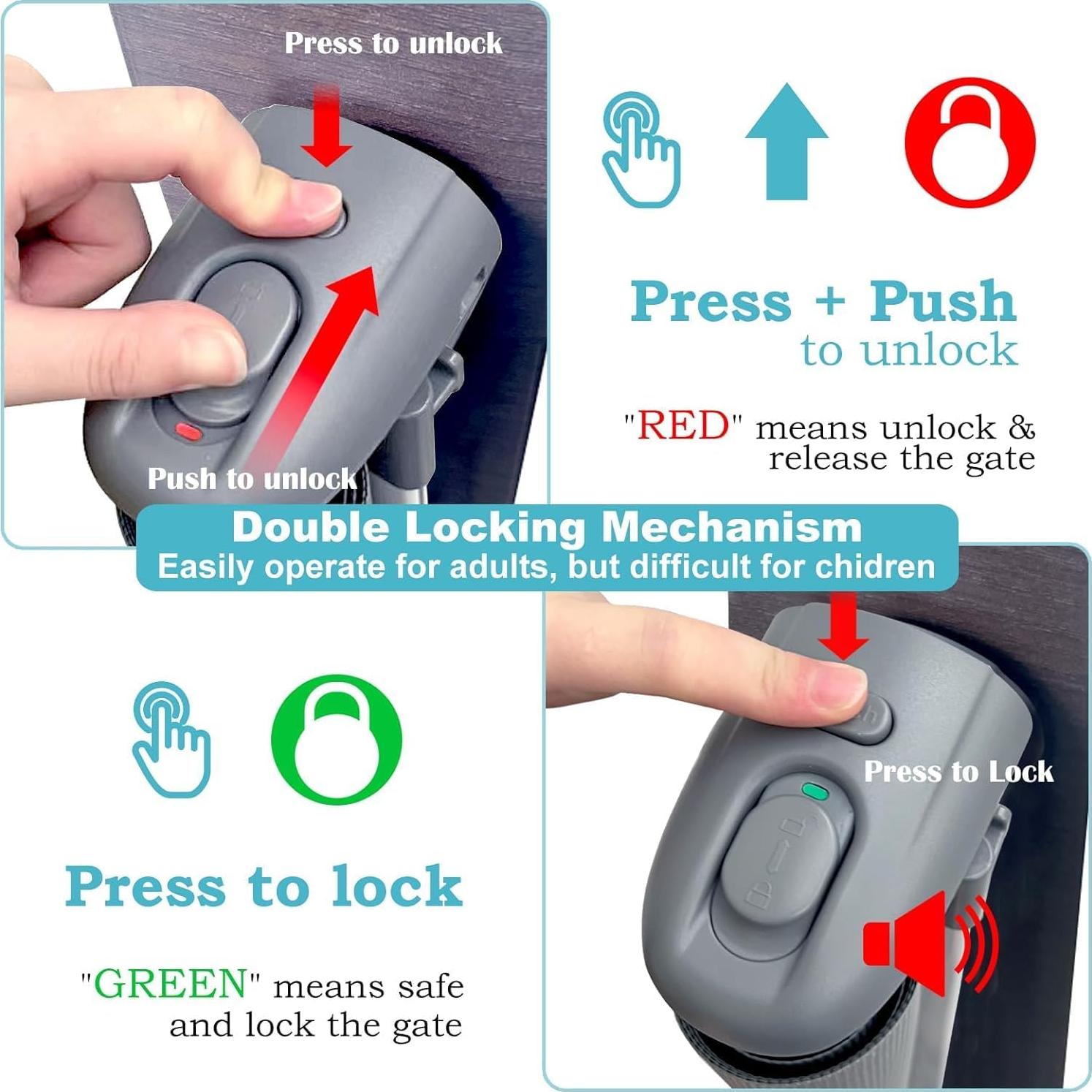 Puerta Retráctil de Seguridad para Bebés y Mascotas 84x160 cm Gris