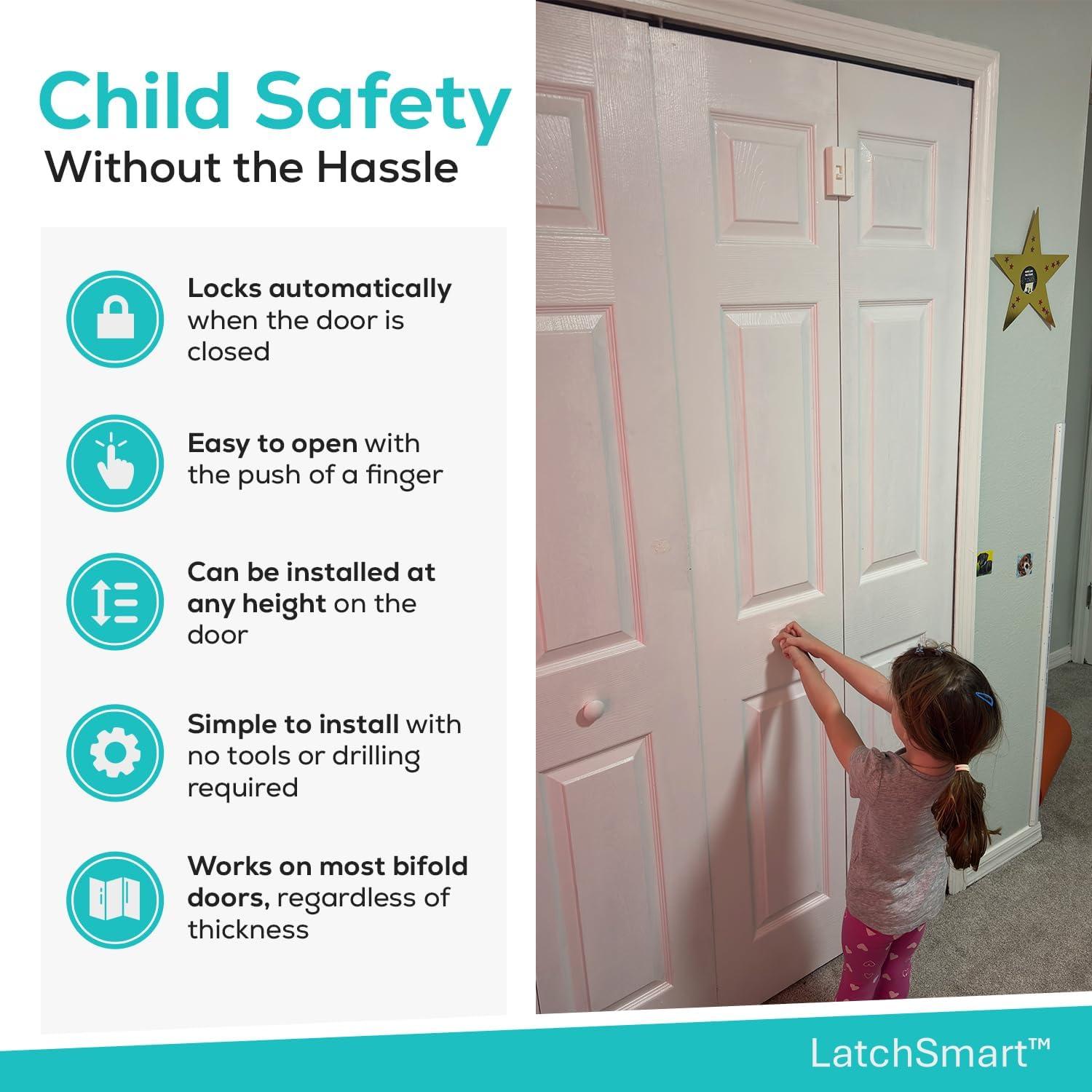 Cerradura Bi-Fold LatchSmart para Niños y Mascotas - Paquete de 2