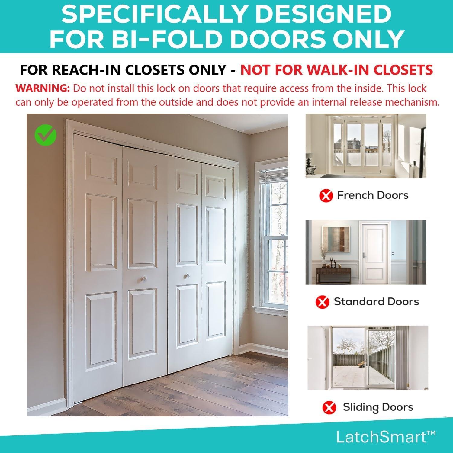 Cerradura Bi-Fold LatchSmart para Niños y Mascotas - Paquete de 2