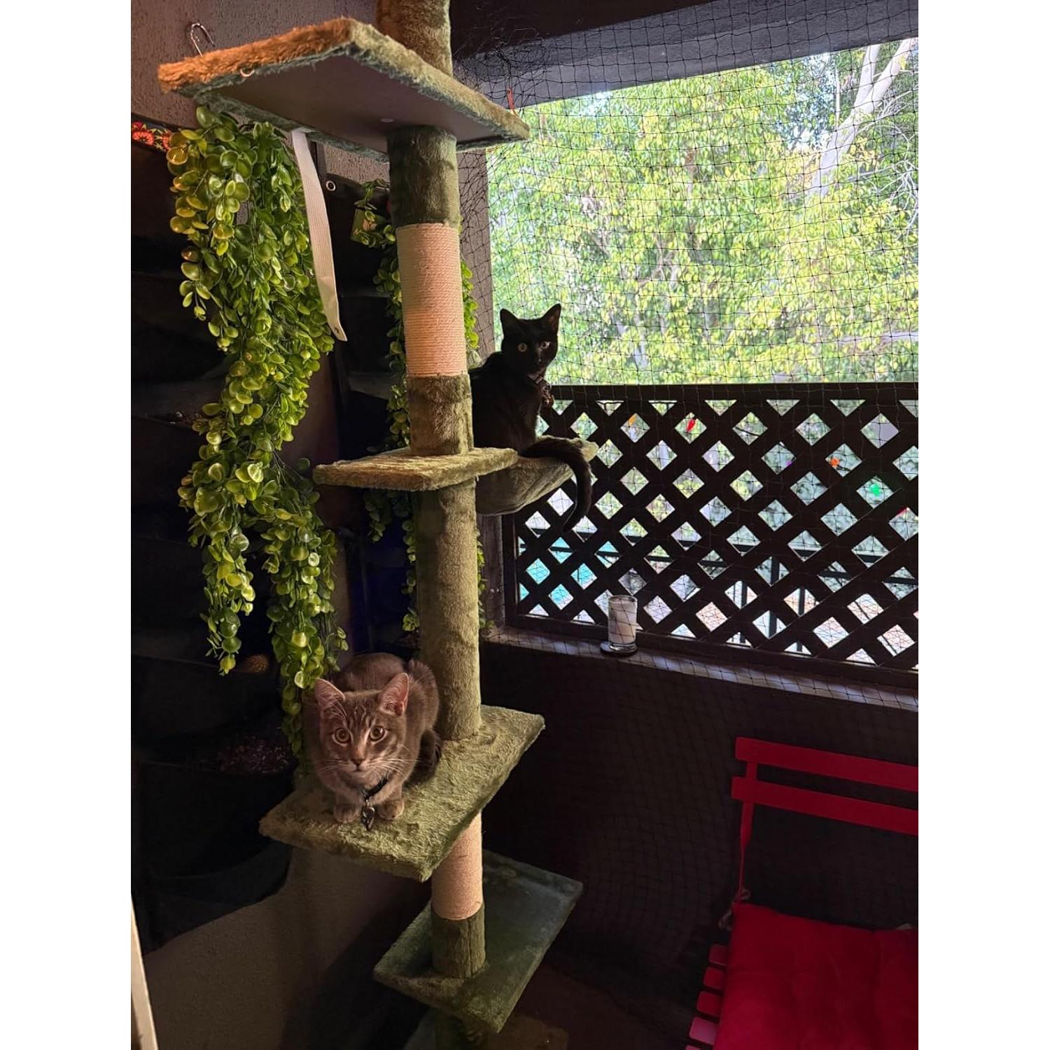 Red de balcón para gatos AnExer 3x8m Nylon Anticaída