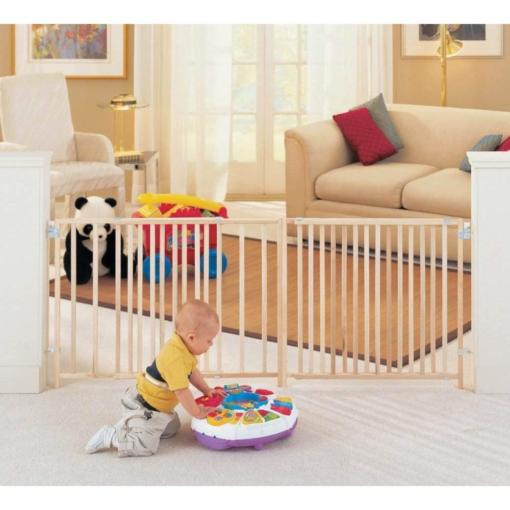 Puerta de Madera para Bebés Extra Ancha Toddleroo 152-261 cm
