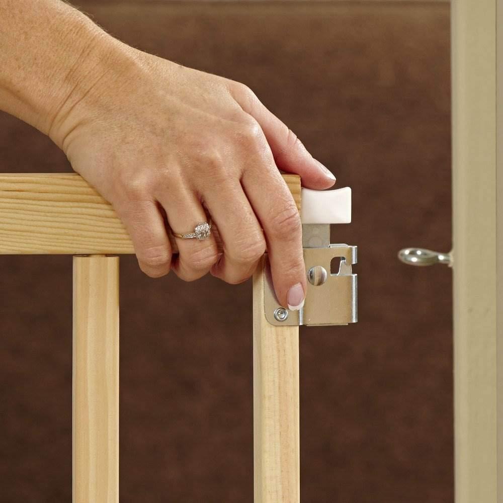 Puerta de Madera para Bebés Extra Ancha Toddleroo 152-261 cm